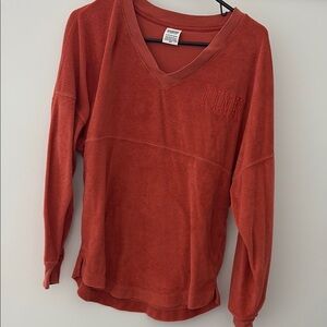 PINK Victoria's Secret Orange Oversized Sweatshirt